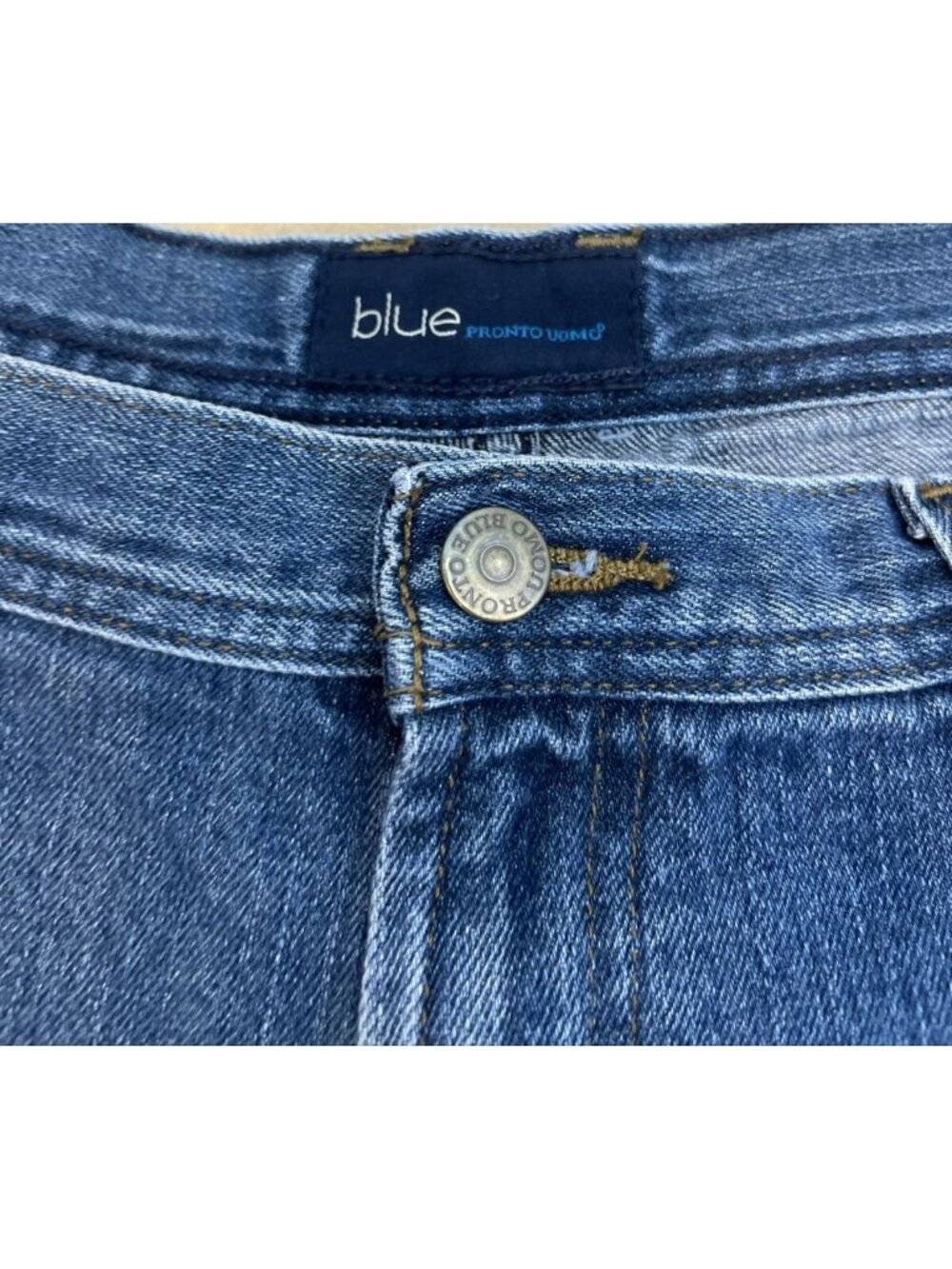 Blue Pronto Uno Medium Wash Denim Blue Jeans Mens Size 38 X 30 - Picture 5 of 7